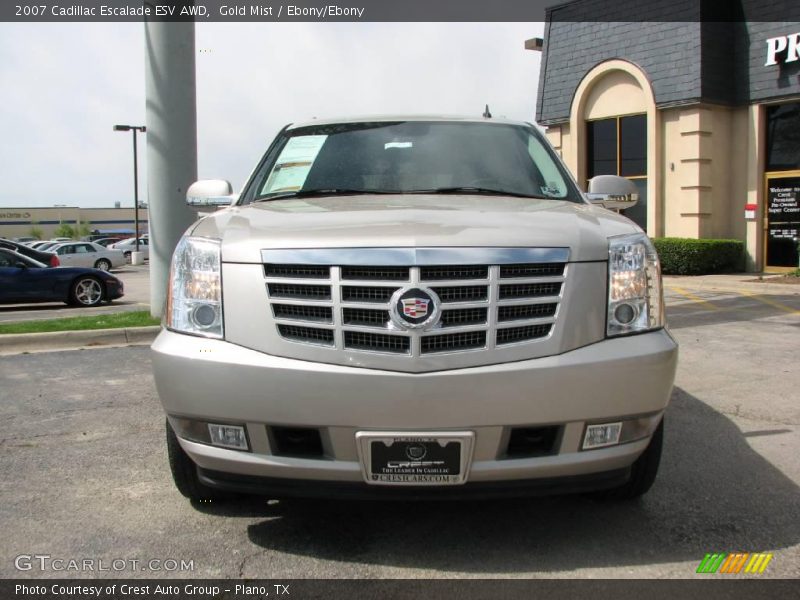 Gold Mist / Ebony/Ebony 2007 Cadillac Escalade ESV AWD
