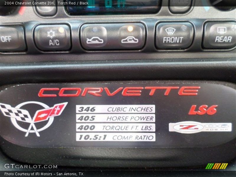 Torch Red / Black 2004 Chevrolet Corvette Z06