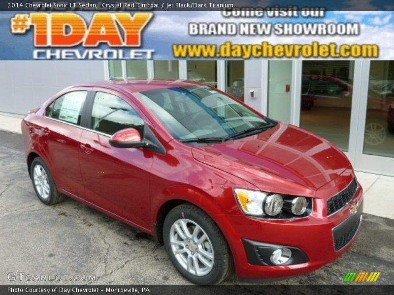 Crystal Red Tintcoat / Jet Black/Dark Titanium 2014 Chevrolet Sonic LT Sedan