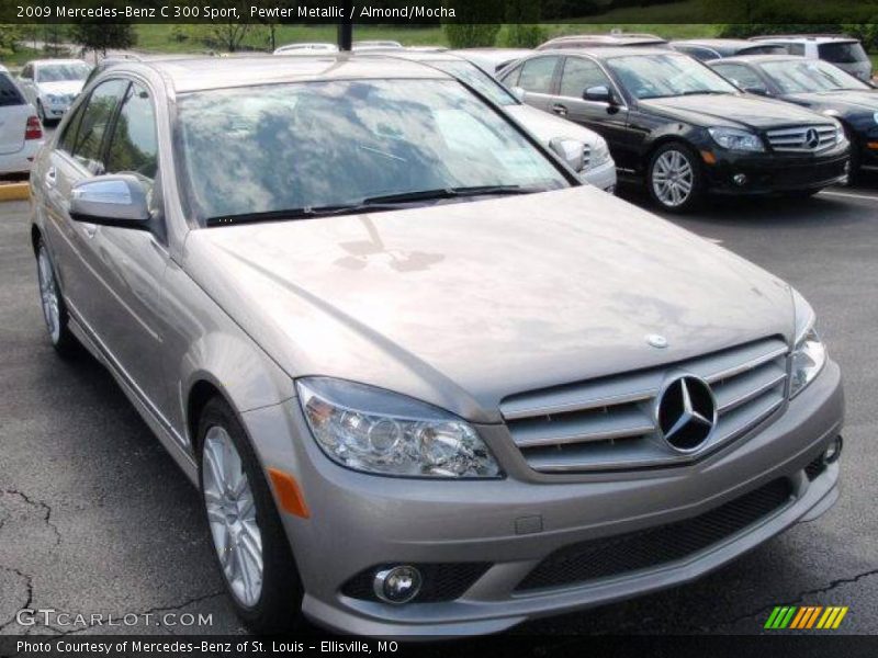 Pewter Metallic / Almond/Mocha 2009 Mercedes-Benz C 300 Sport