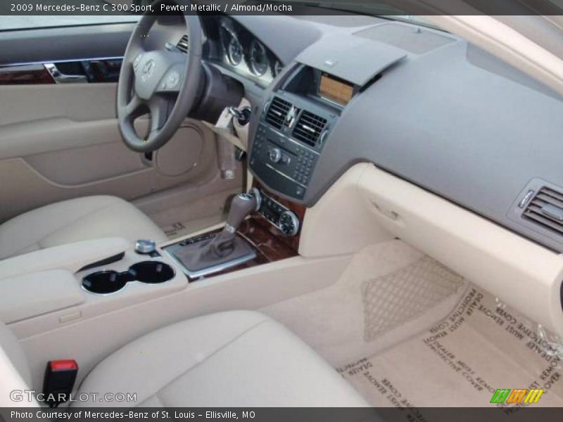 Pewter Metallic / Almond/Mocha 2009 Mercedes-Benz C 300 Sport