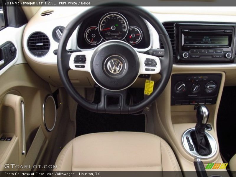 Pure White / Beige 2014 Volkswagen Beetle 2.5L