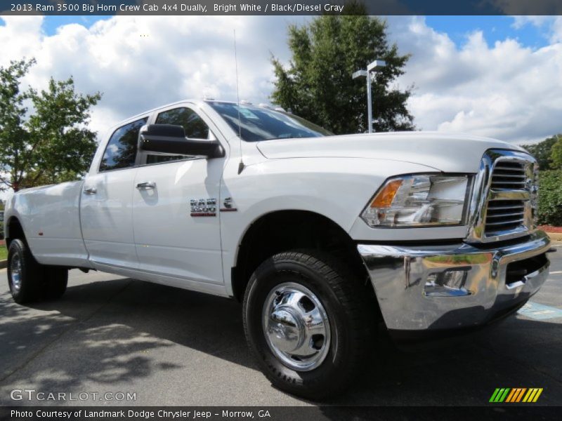 Bright White / Black/Diesel Gray 2013 Ram 3500 Big Horn Crew Cab 4x4 Dually
