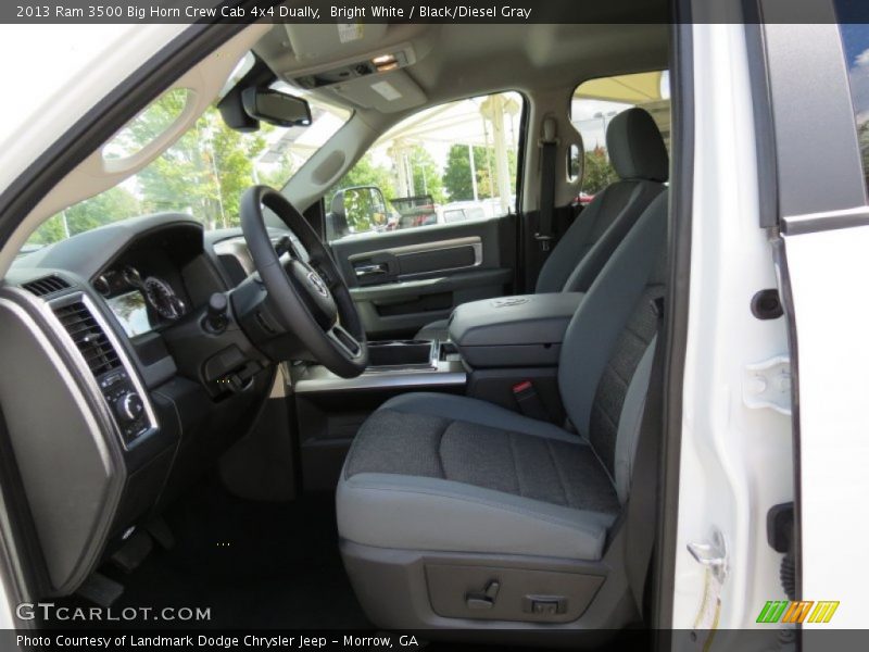 Front Seat of 2013 3500 Big Horn Crew Cab 4x4 Dually