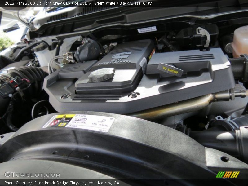  2013 3500 Big Horn Crew Cab 4x4 Dually Engine - 6.7 Liter OHV 24-Valve Cummins VGT Turbo-Diesel Inline 6 Cylinder