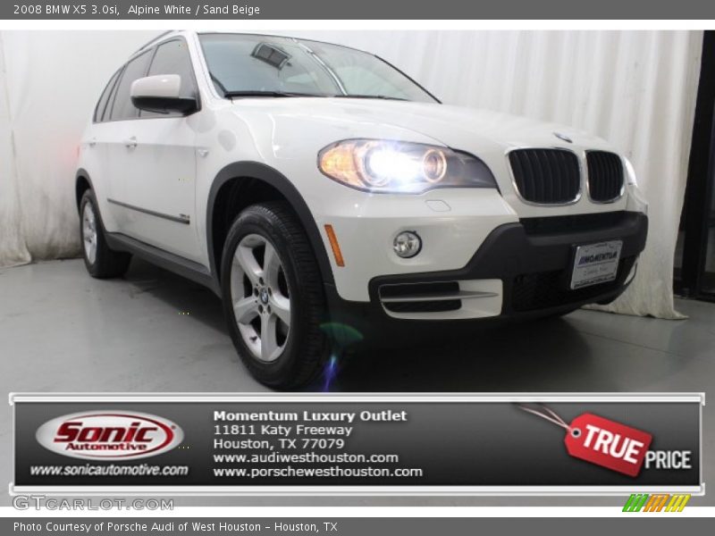 Alpine White / Sand Beige 2008 BMW X5 3.0si
