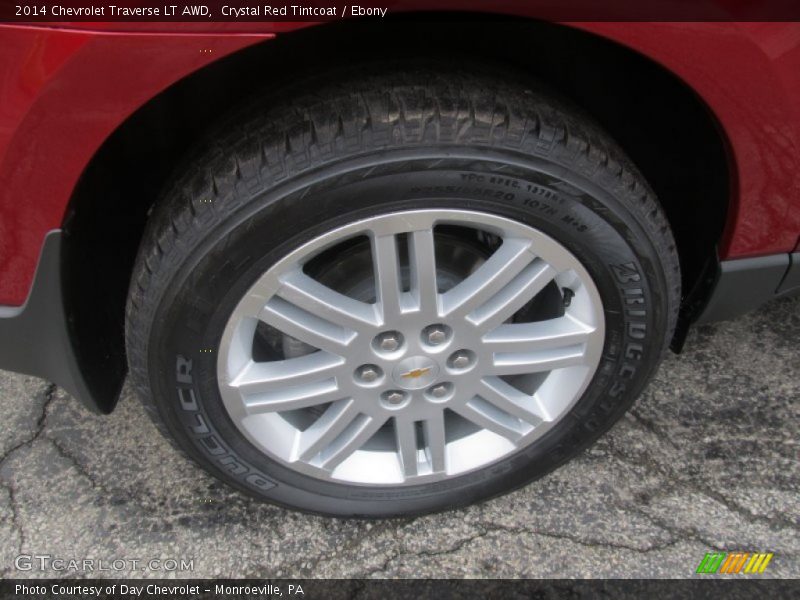 Crystal Red Tintcoat / Ebony 2014 Chevrolet Traverse LT AWD