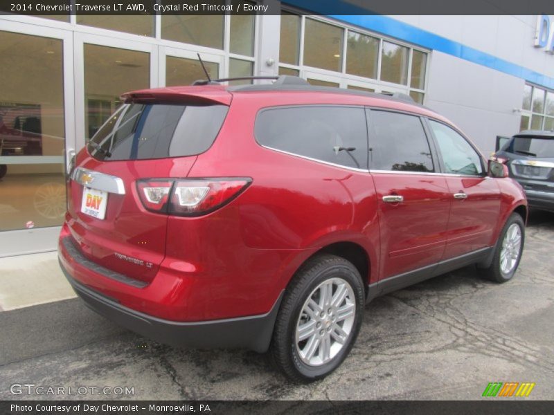 Crystal Red Tintcoat / Ebony 2014 Chevrolet Traverse LT AWD