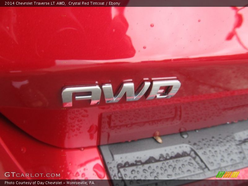 Crystal Red Tintcoat / Ebony 2014 Chevrolet Traverse LT AWD
