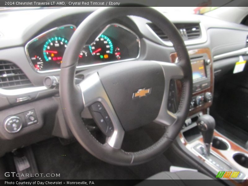 Crystal Red Tintcoat / Ebony 2014 Chevrolet Traverse LT AWD
