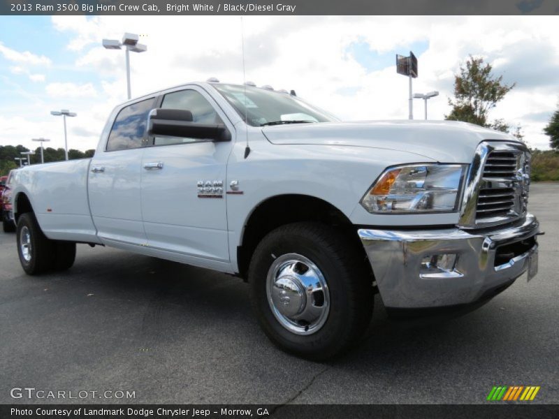 Bright White / Black/Diesel Gray 2013 Ram 3500 Big Horn Crew Cab