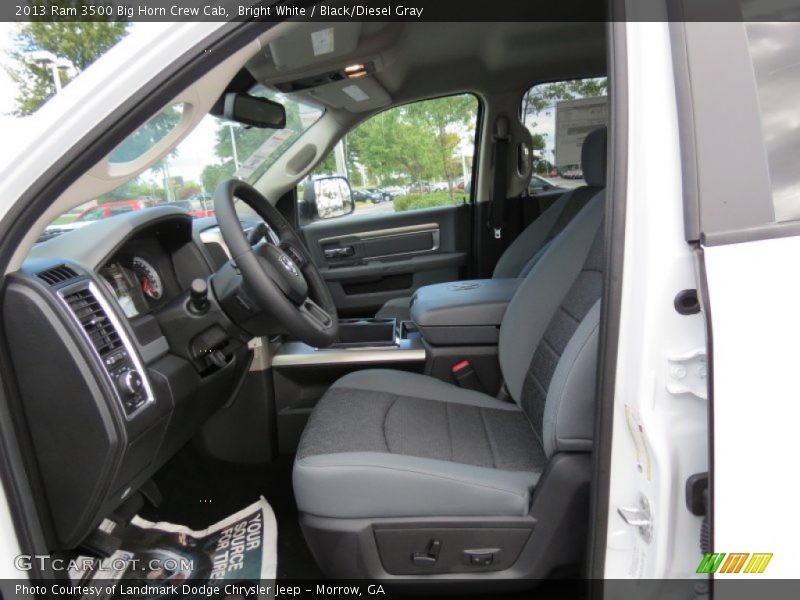 Bright White / Black/Diesel Gray 2013 Ram 3500 Big Horn Crew Cab