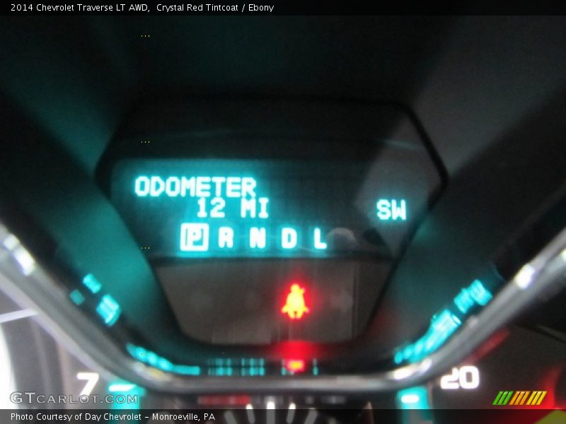 Crystal Red Tintcoat / Ebony 2014 Chevrolet Traverse LT AWD