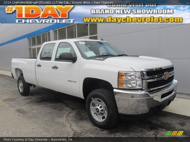 Summit White / Dark Titanium 2014 Chevrolet Silverado 2500HD LS Crew Cab