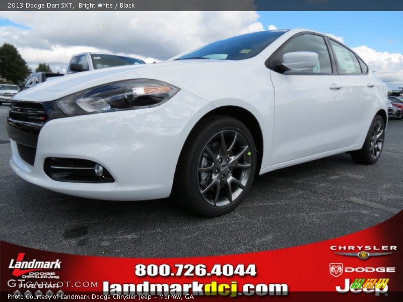 Bright White / Black 2013 Dodge Dart SXT