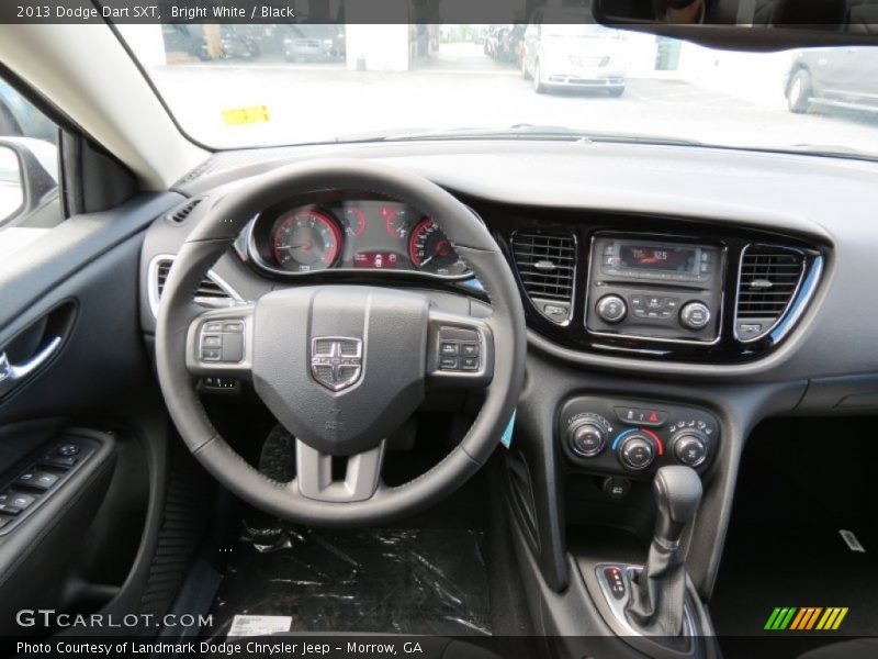 Bright White / Black 2013 Dodge Dart SXT