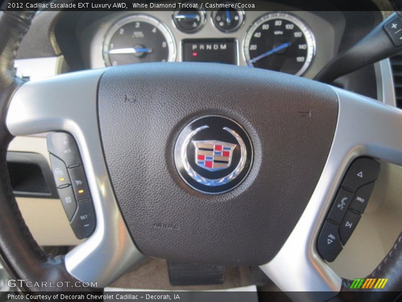 White Diamond Tricoat / Cashmere/Cocoa 2012 Cadillac Escalade EXT Luxury AWD