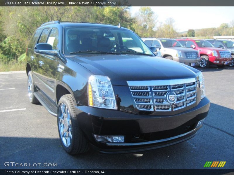 Black Raven / Ebony/Ebony 2014 Cadillac Escalade Luxury AWD