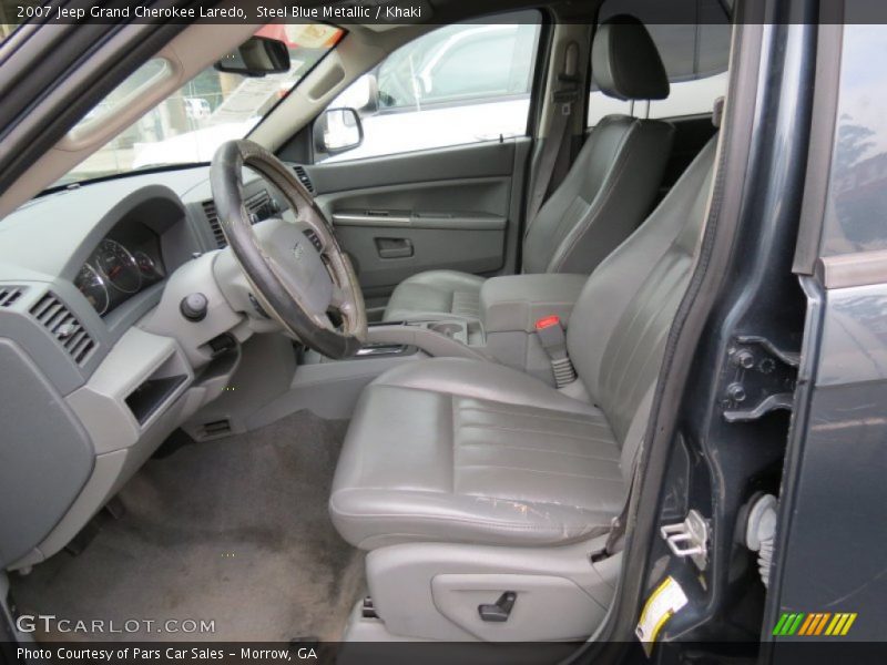 Steel Blue Metallic / Khaki 2007 Jeep Grand Cherokee Laredo