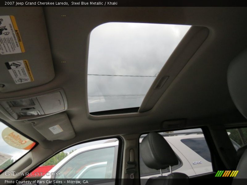 Steel Blue Metallic / Khaki 2007 Jeep Grand Cherokee Laredo