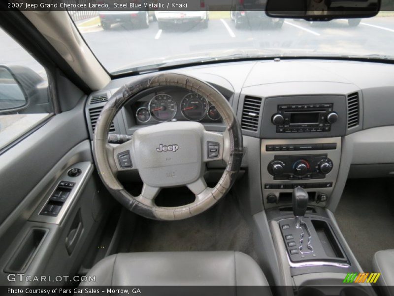 Steel Blue Metallic / Khaki 2007 Jeep Grand Cherokee Laredo