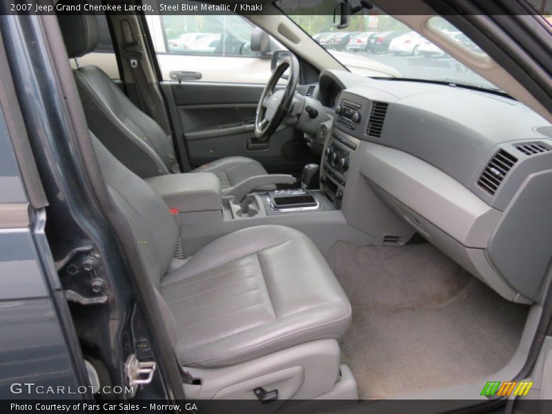 Steel Blue Metallic / Khaki 2007 Jeep Grand Cherokee Laredo