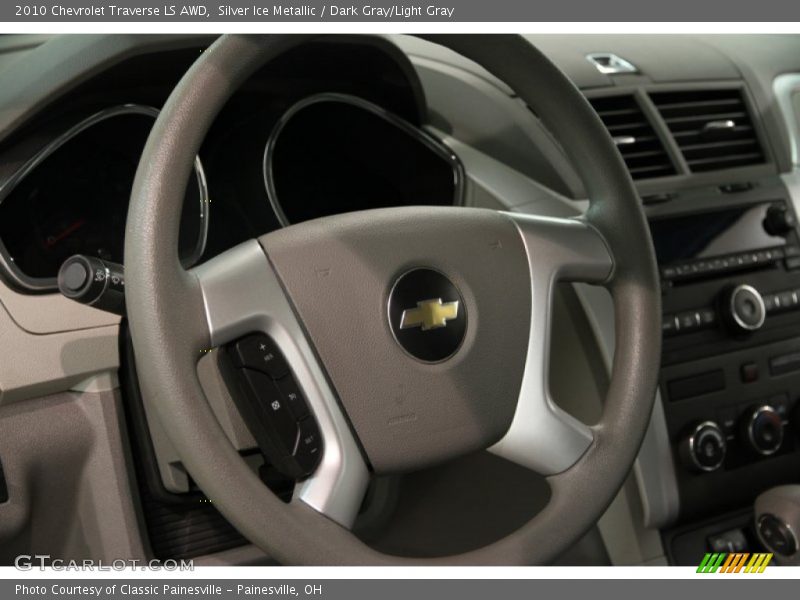 Silver Ice Metallic / Dark Gray/Light Gray 2010 Chevrolet Traverse LS AWD