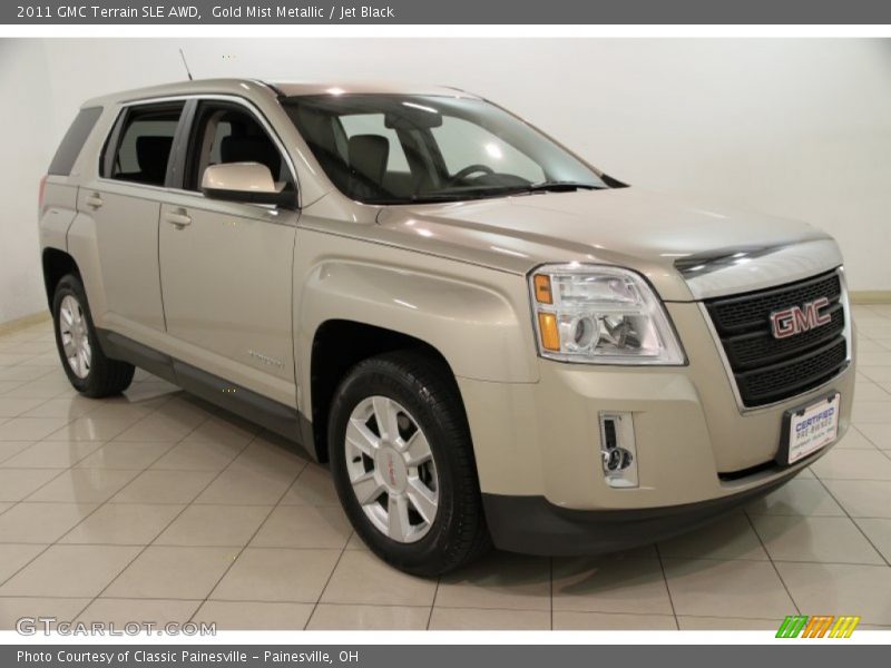 Gold Mist Metallic / Jet Black 2011 GMC Terrain SLE AWD