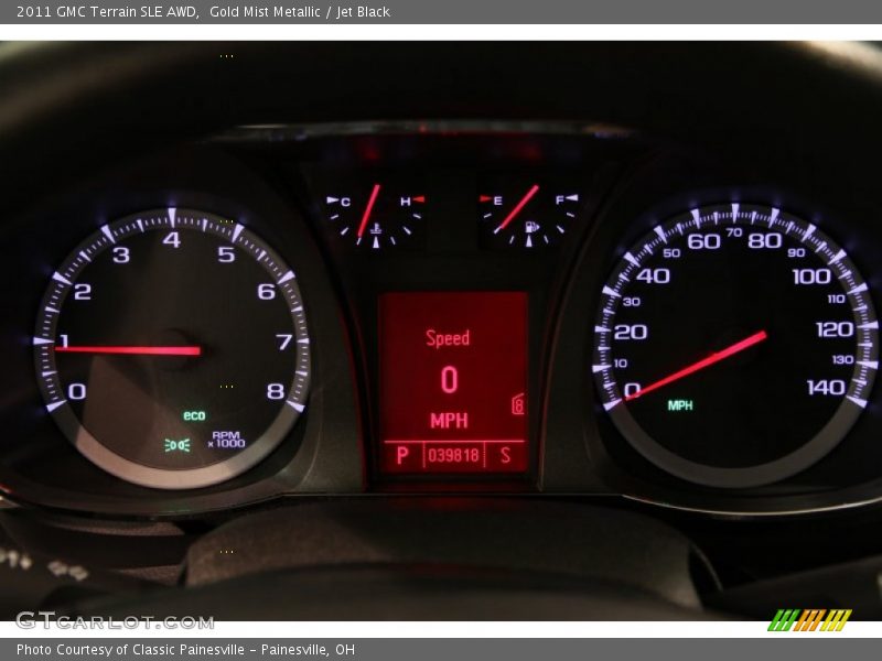 Gold Mist Metallic / Jet Black 2011 GMC Terrain SLE AWD