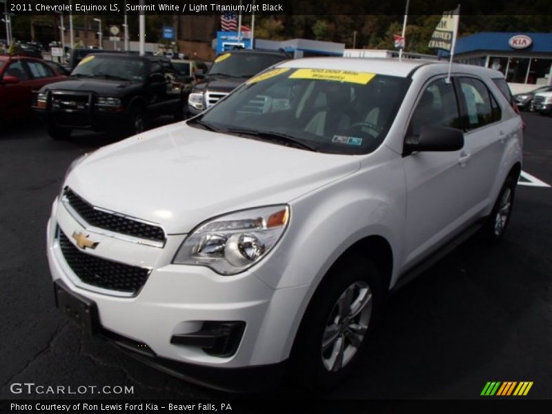 Summit White / Light Titanium/Jet Black 2011 Chevrolet Equinox LS