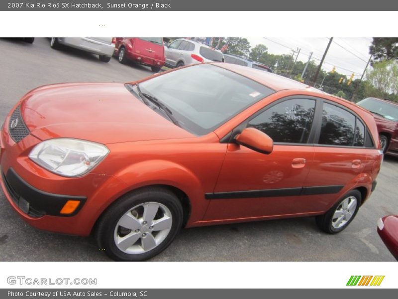 Sunset Orange / Black 2007 Kia Rio Rio5 SX Hatchback