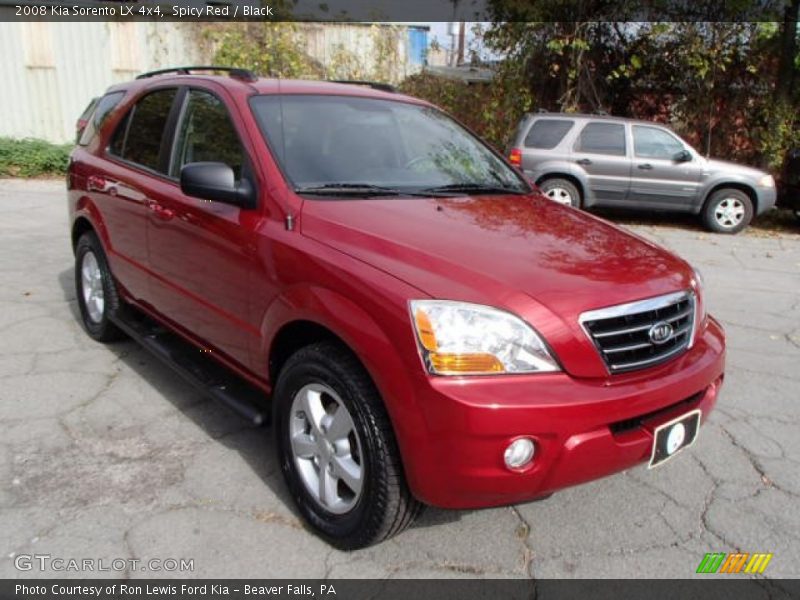 Spicy Red / Black 2008 Kia Sorento LX 4x4