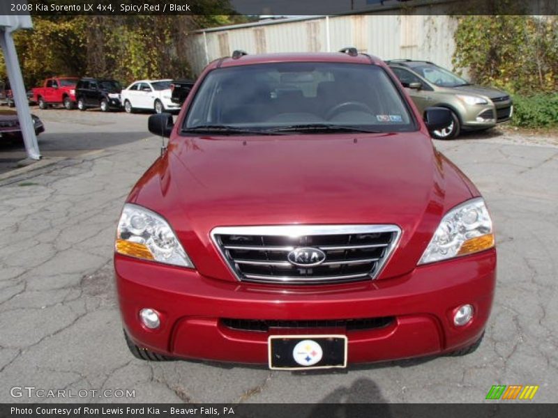 Spicy Red / Black 2008 Kia Sorento LX 4x4