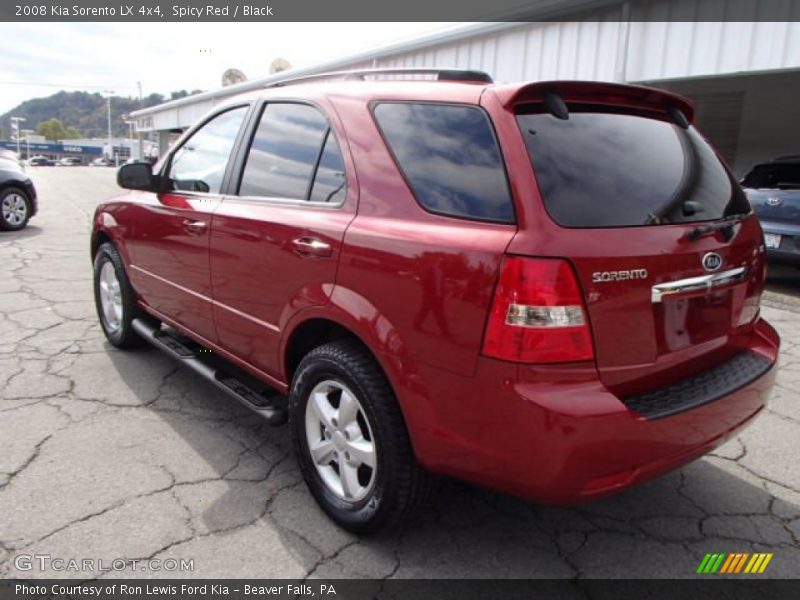 Spicy Red / Black 2008 Kia Sorento LX 4x4