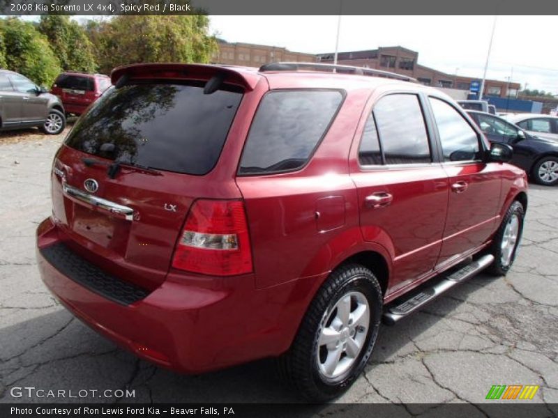 Spicy Red / Black 2008 Kia Sorento LX 4x4