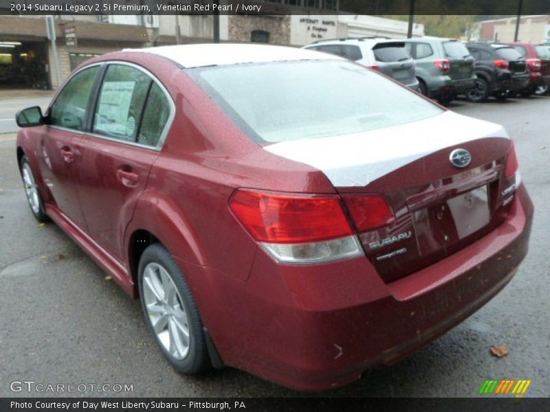 Venetian Red Pearl / Ivory 2014 Subaru Legacy 2.5i Premium