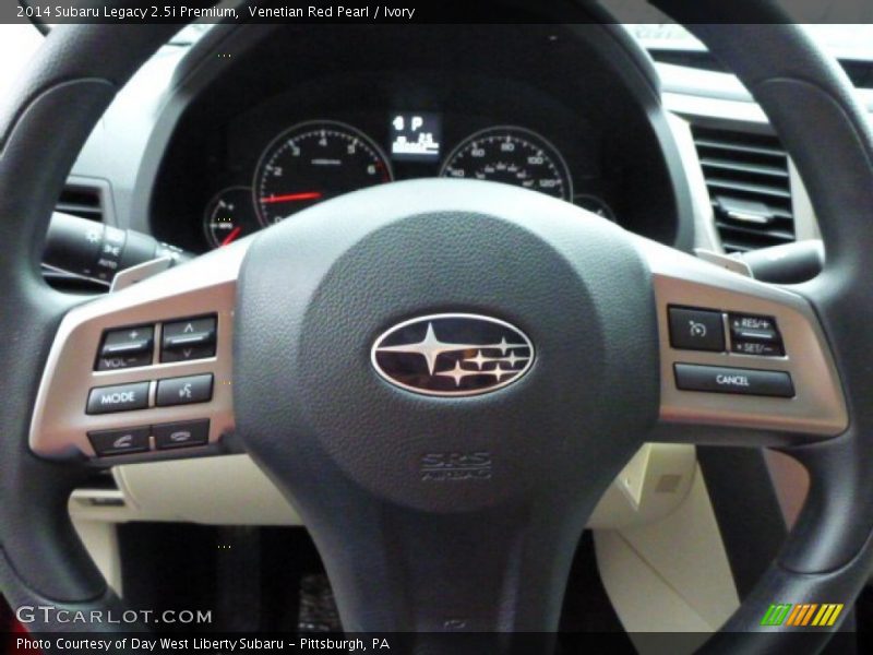 Venetian Red Pearl / Ivory 2014 Subaru Legacy 2.5i Premium