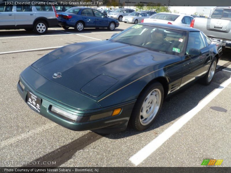 Polo Green Metallic / Tan 1992 Chevrolet Corvette Coupe