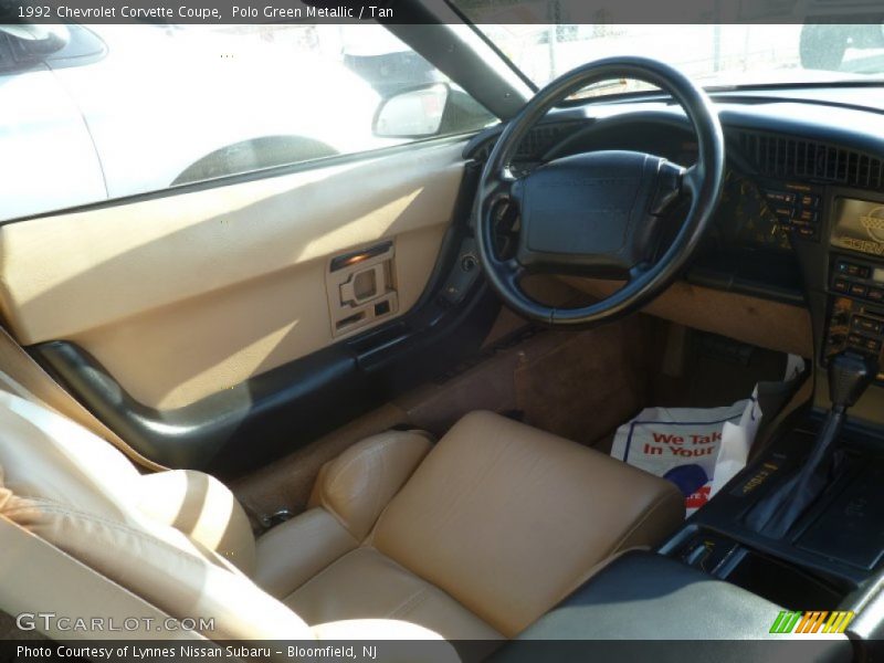 Polo Green Metallic / Tan 1992 Chevrolet Corvette Coupe