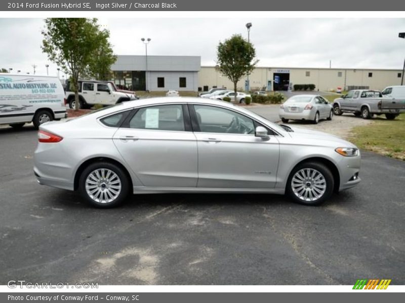 Ingot Silver / Charcoal Black 2014 Ford Fusion Hybrid SE