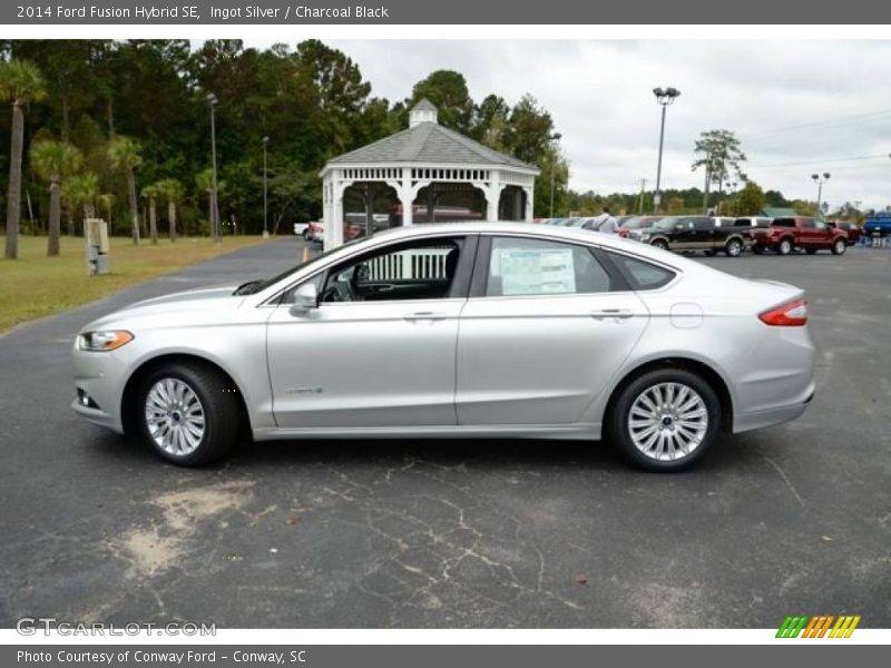Ingot Silver / Charcoal Black 2014 Ford Fusion Hybrid SE