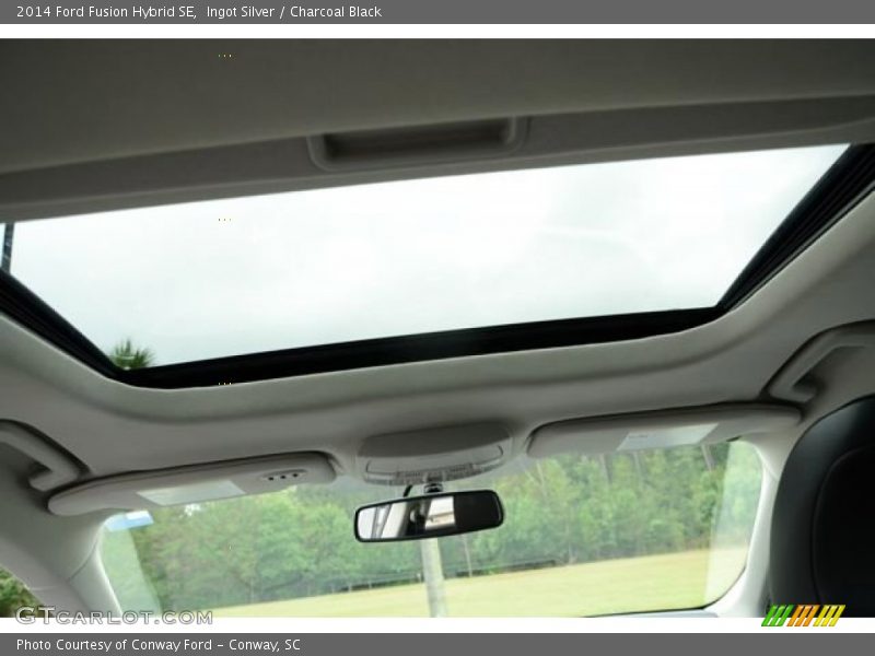 Ingot Silver / Charcoal Black 2014 Ford Fusion Hybrid SE