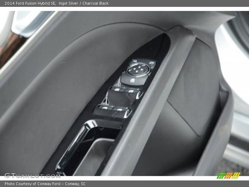 Ingot Silver / Charcoal Black 2014 Ford Fusion Hybrid SE