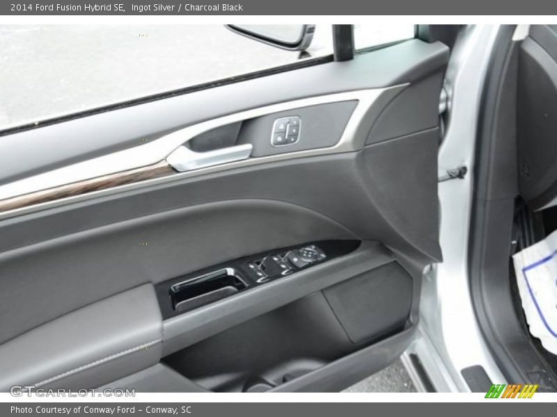 Ingot Silver / Charcoal Black 2014 Ford Fusion Hybrid SE