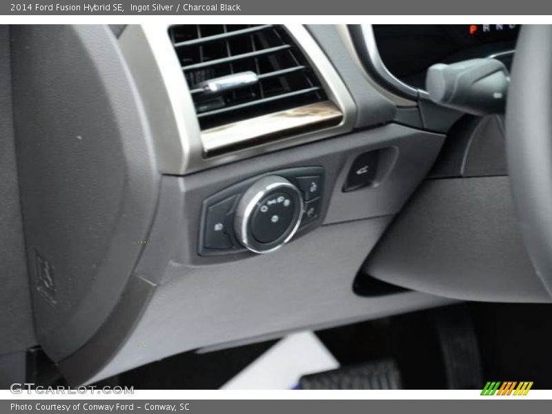 Ingot Silver / Charcoal Black 2014 Ford Fusion Hybrid SE