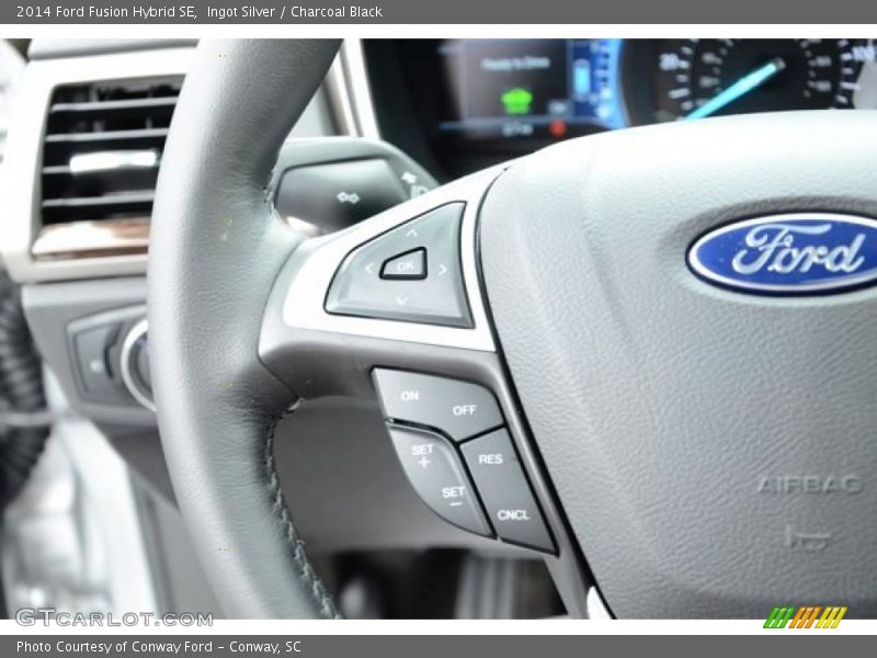 Ingot Silver / Charcoal Black 2014 Ford Fusion Hybrid SE