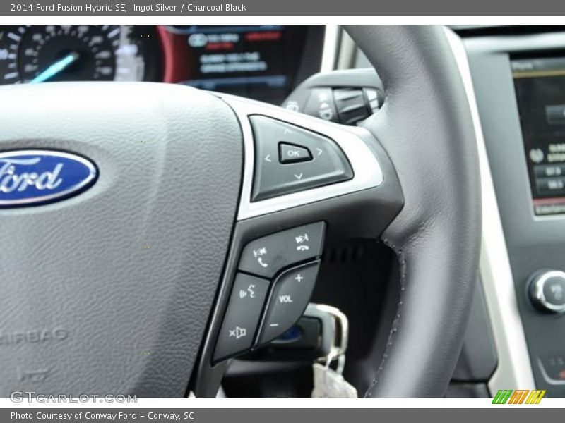 Ingot Silver / Charcoal Black 2014 Ford Fusion Hybrid SE