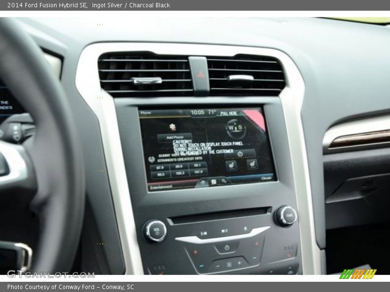 Ingot Silver / Charcoal Black 2014 Ford Fusion Hybrid SE