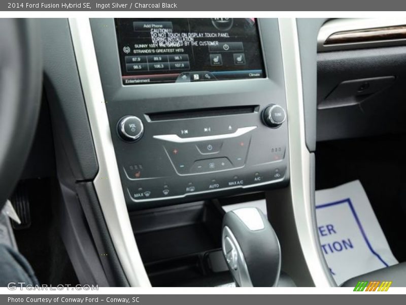 Ingot Silver / Charcoal Black 2014 Ford Fusion Hybrid SE