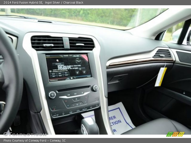 Ingot Silver / Charcoal Black 2014 Ford Fusion Hybrid SE